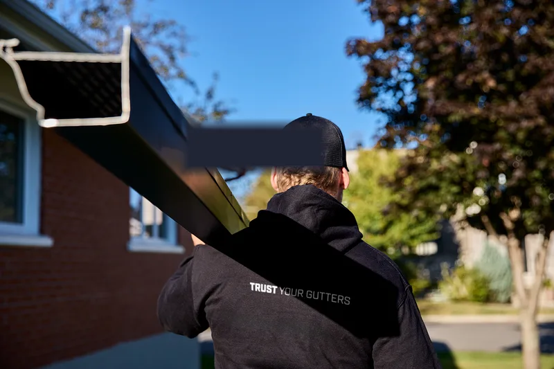 Professional installation of an Alu-Rex gutter guard