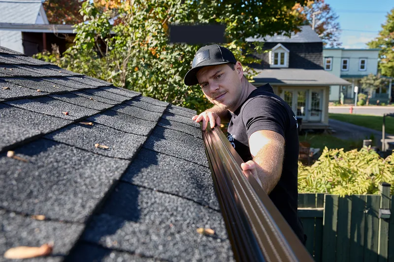 New seamless gutters installed on a Savannah home